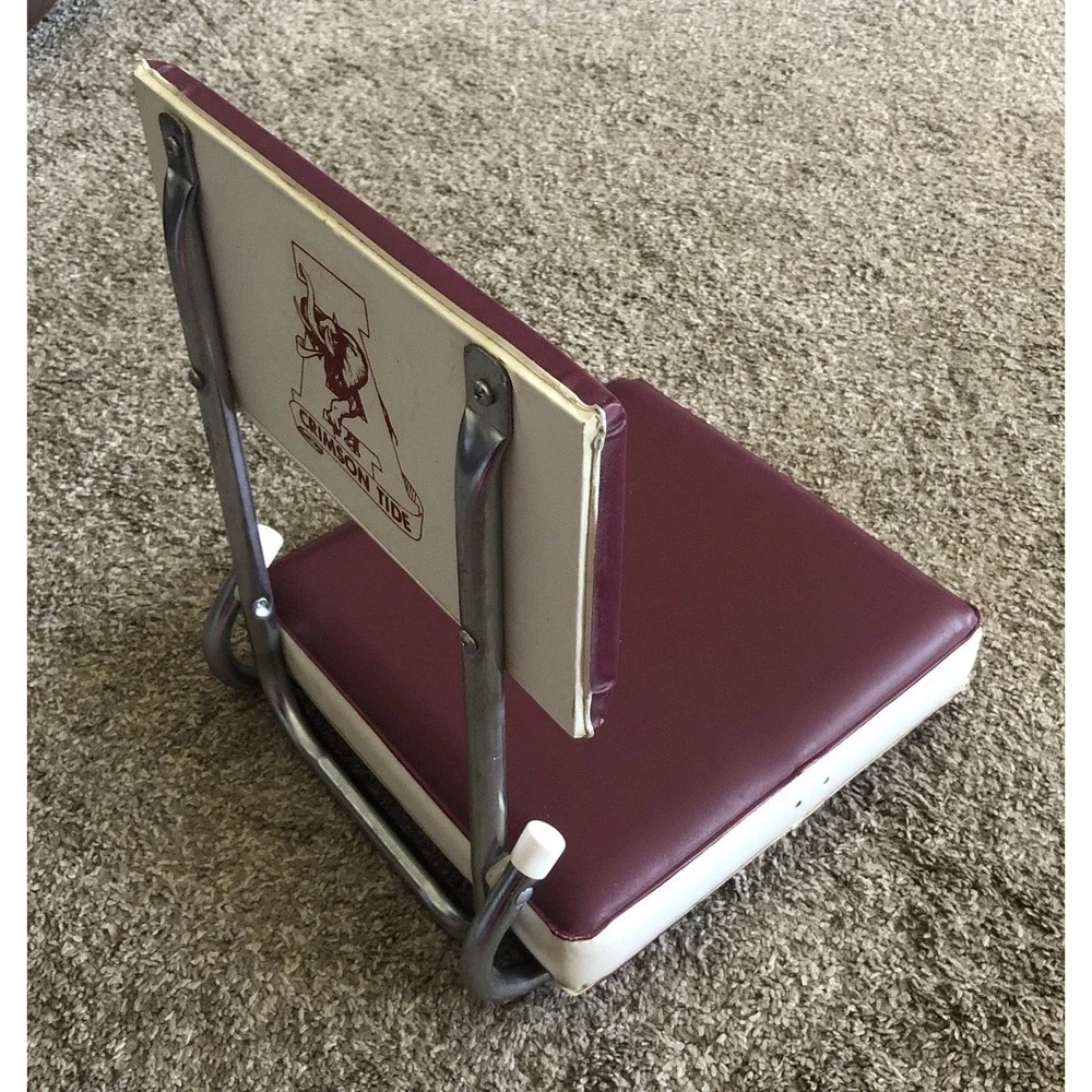 Vintage Alabama Crimson Tide Football Hardback Stadium Bleacher Cushion Seat